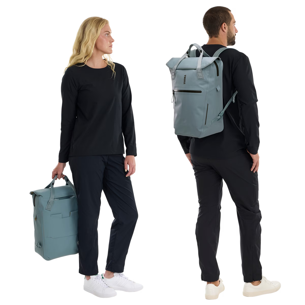 Paar THULE SHIELD Bagagetassen met Inlock Rugzak 22 L Blauw