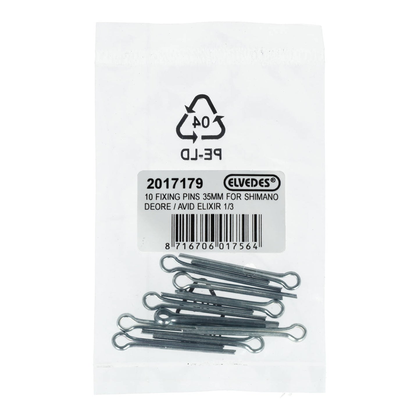 Set van 10 ELVEDES pinnen voor Shimano Deore/Avid Elixir