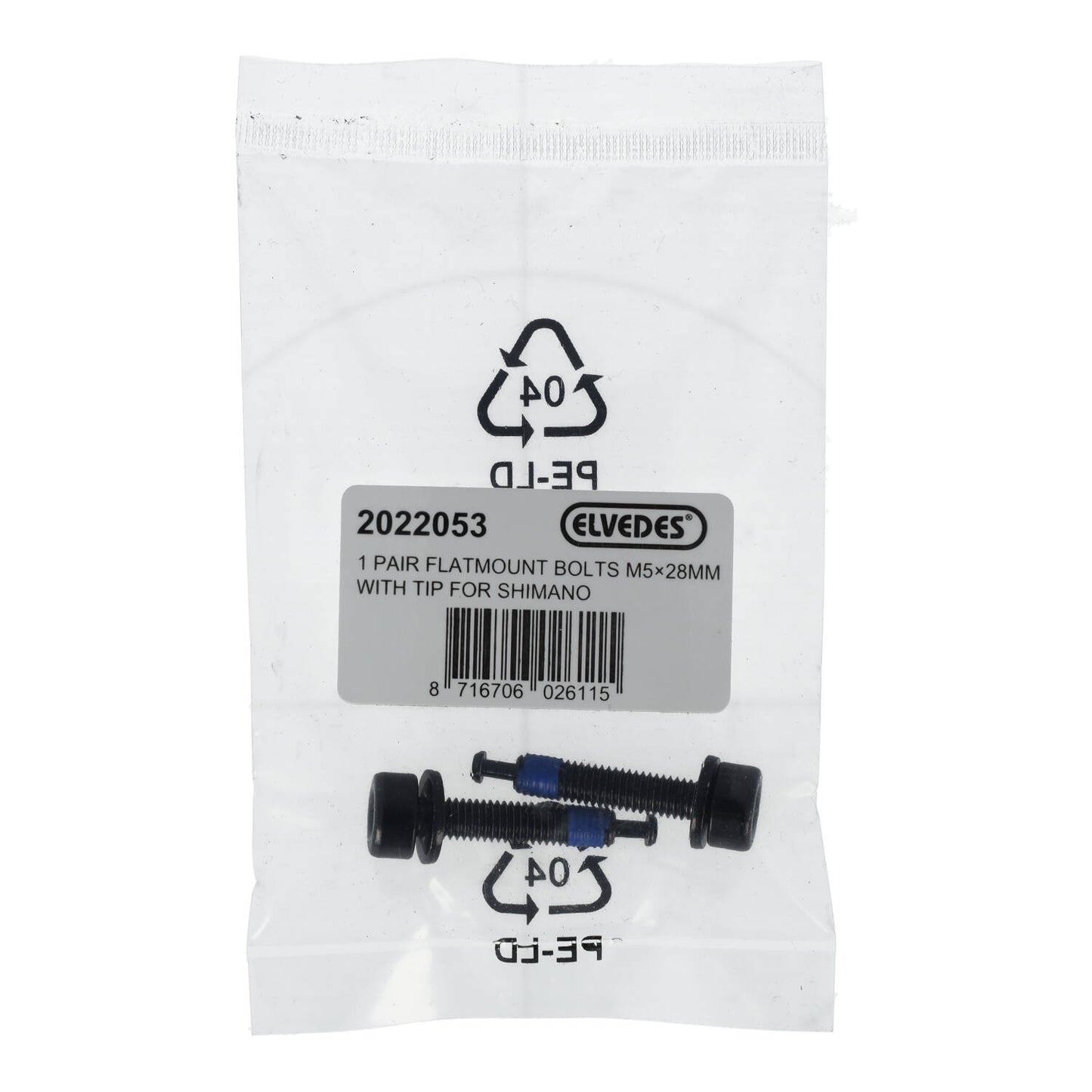 ELVEDES FM Shimano M5x28 Type C Achterremschroef