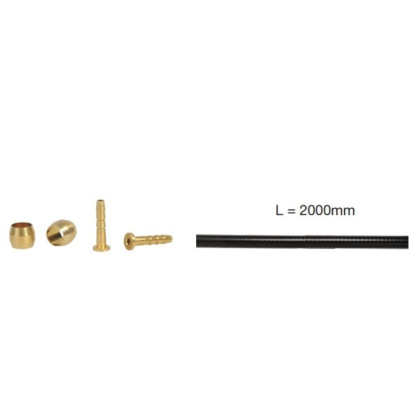 ELVEDES slangenset voor Shimano BH59 2m Zwart + onderdelen