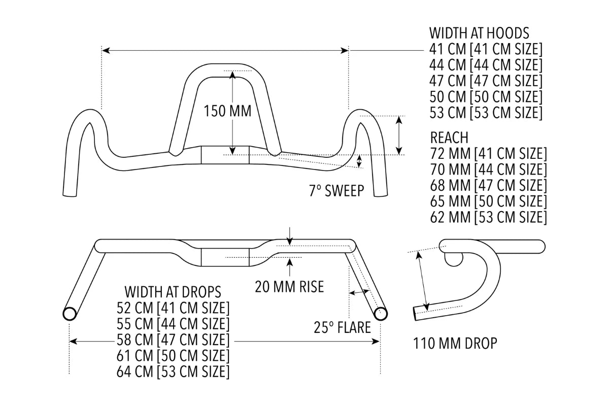 Gravel-stuur REDSHIFT KITCHEN SINK + LOOP Rise 20 mm