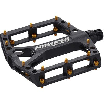 REVERSE COMPONENTS BLACK ONE platte pedalen Zwart/Goud
