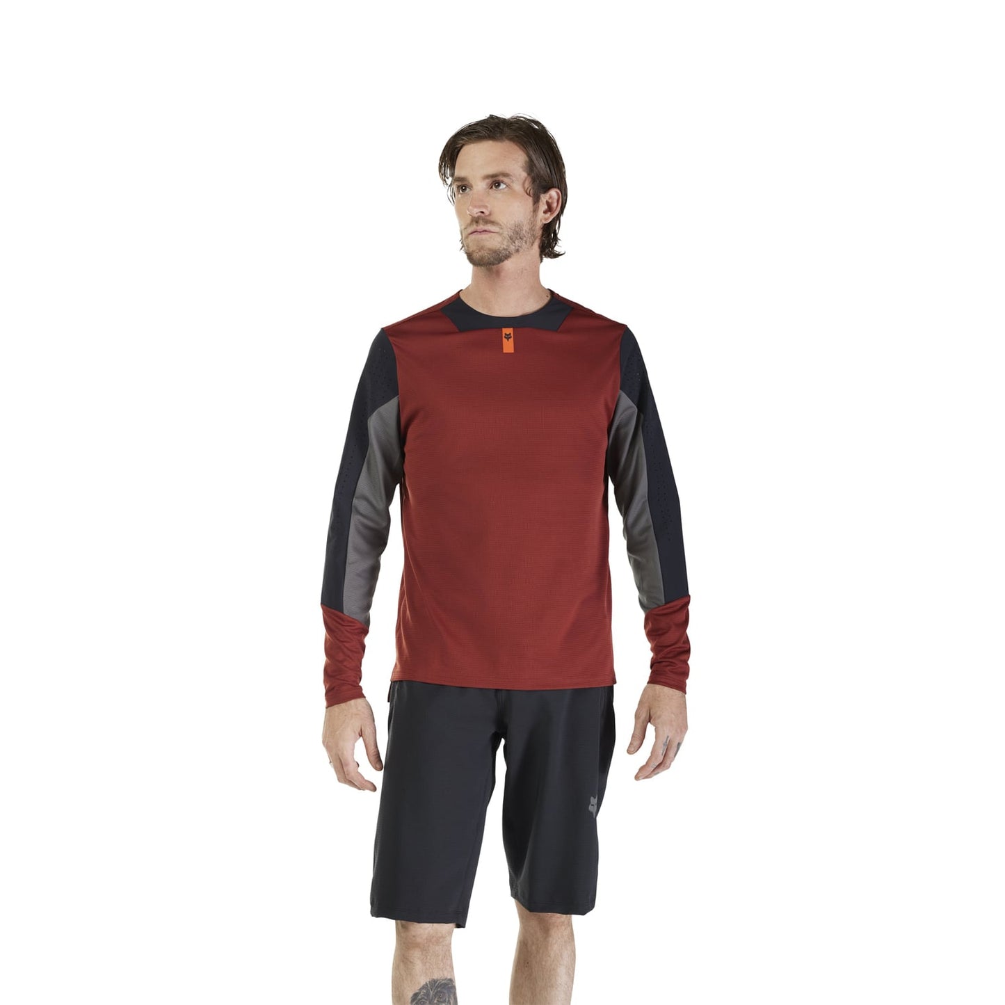 FOX DEFEND Lange Mouw Jersey Bordeaux 2025