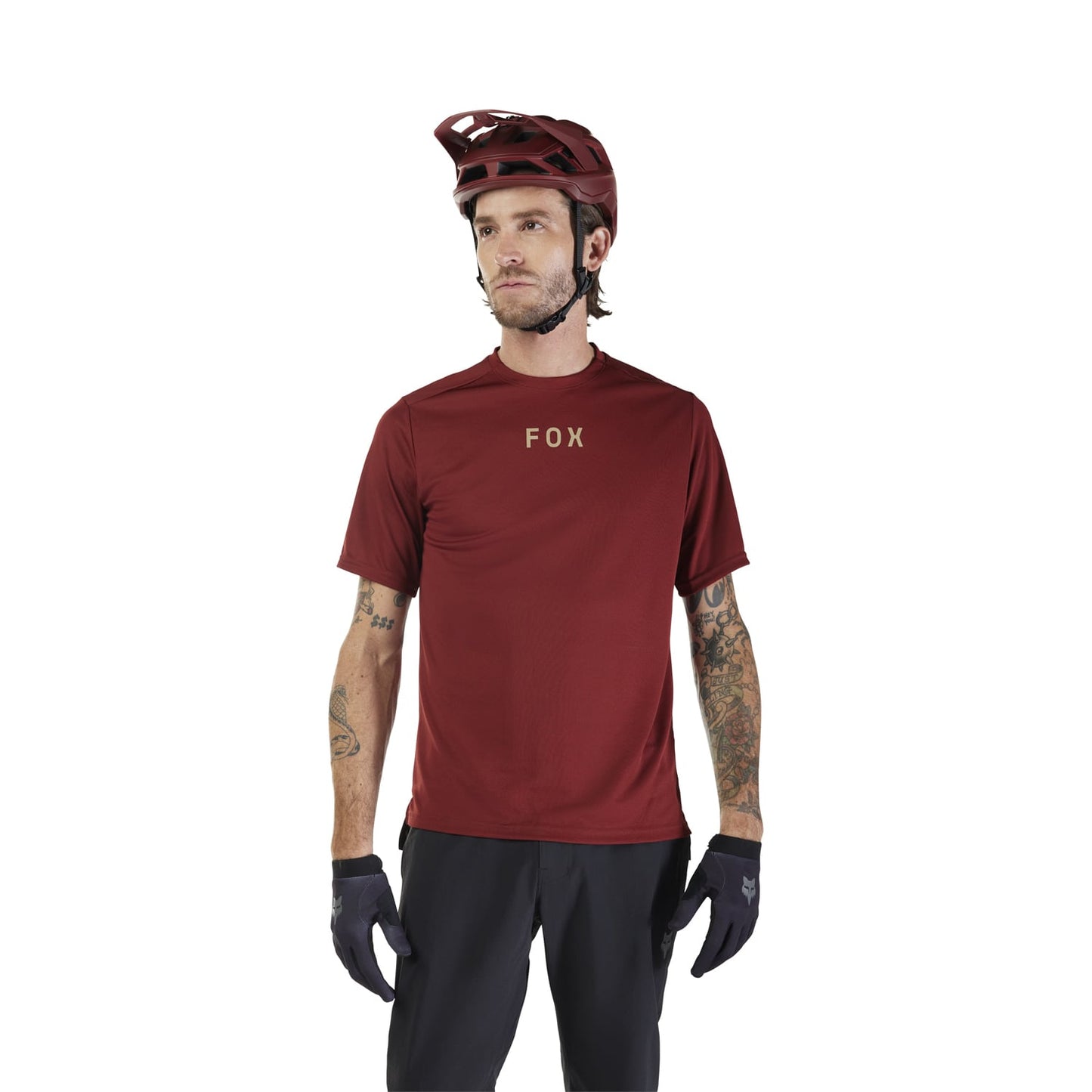 FOX RANGER WORDMARK Korte mouwen Jersey Bordeaux 2025