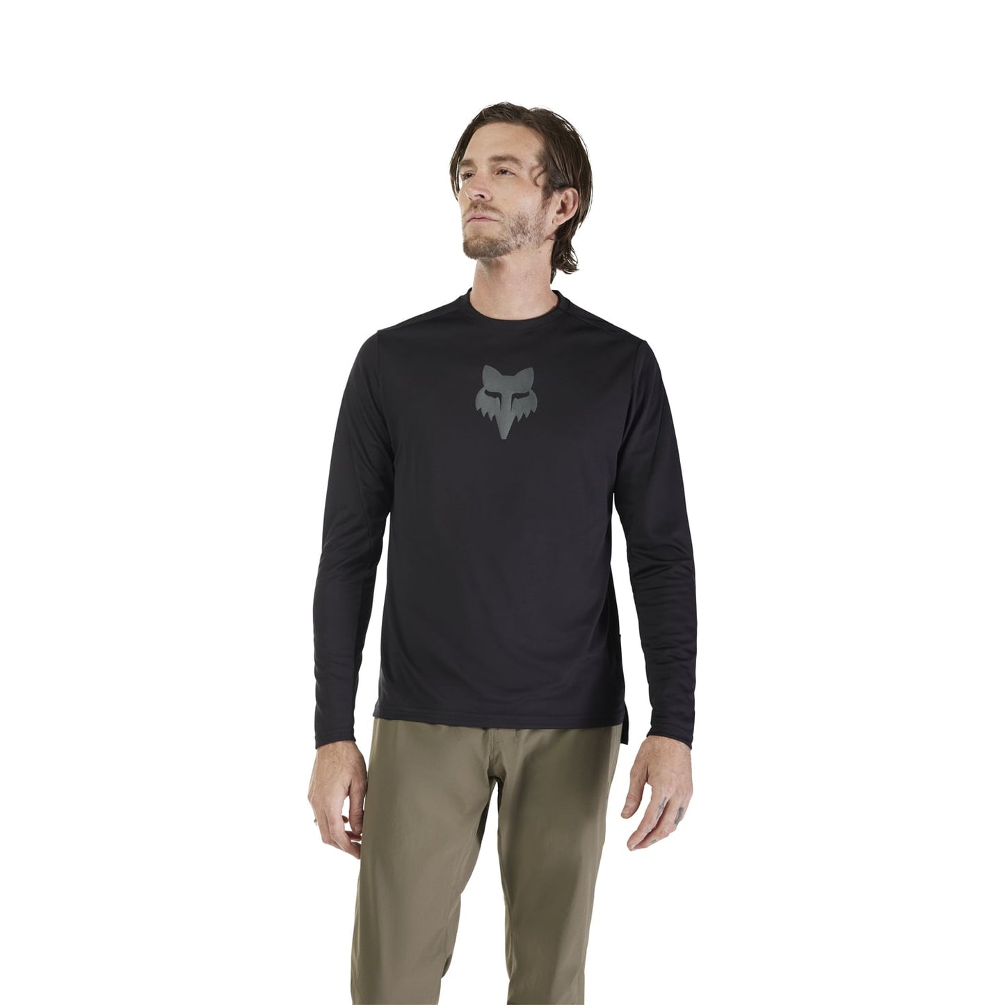 FOX RANGER HEAD Lange Mouw Jersey Zwart 2025