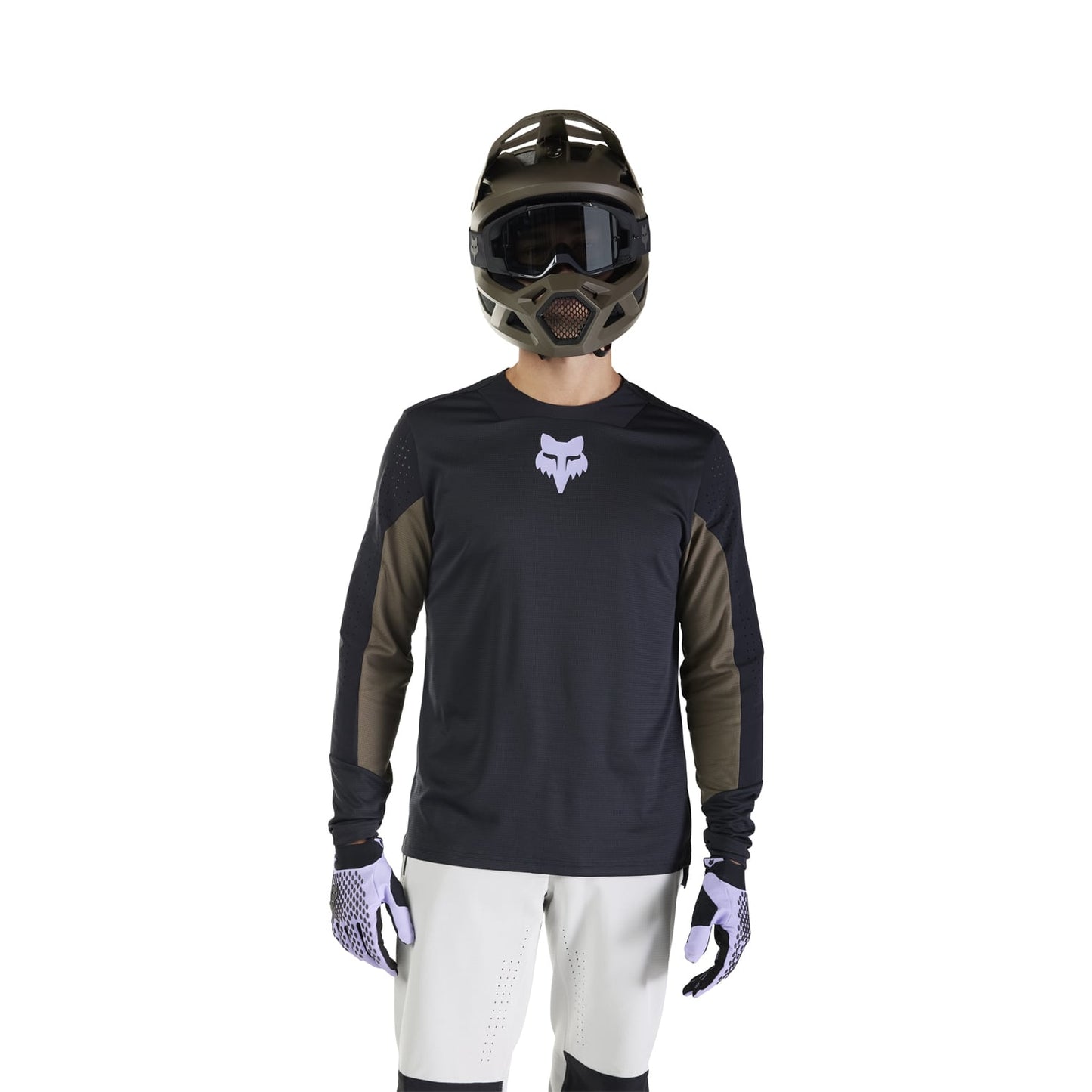 FOX DEFEND PARK Lange Mouw Jersey Zwart 2025