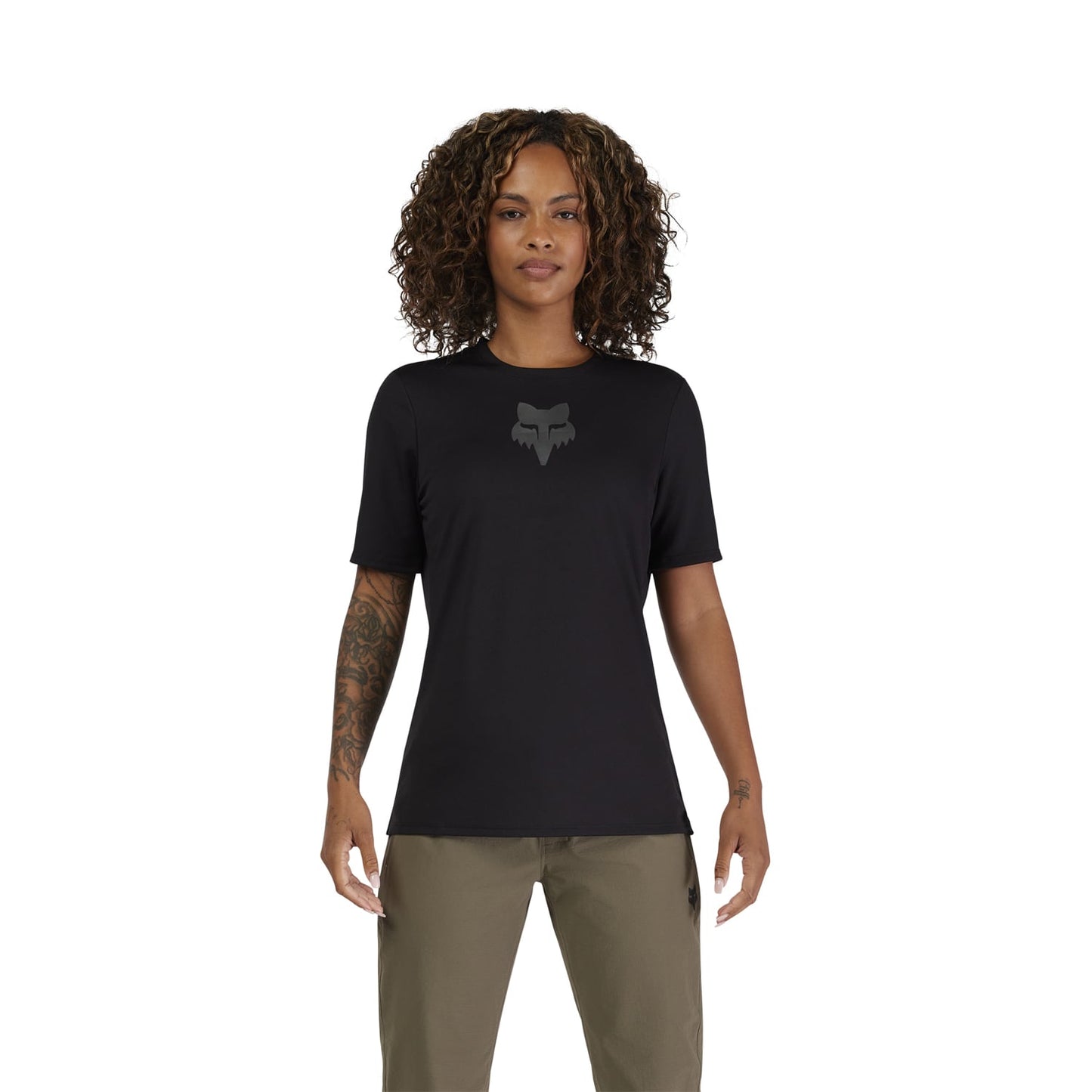 Dames FOX RANGER HEAD Korte Mouw Jersey Zwart 2025