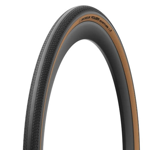 MICHELIN POWER ADVENTURE Competition Line 700x36c Tubeless Ready Bruin band