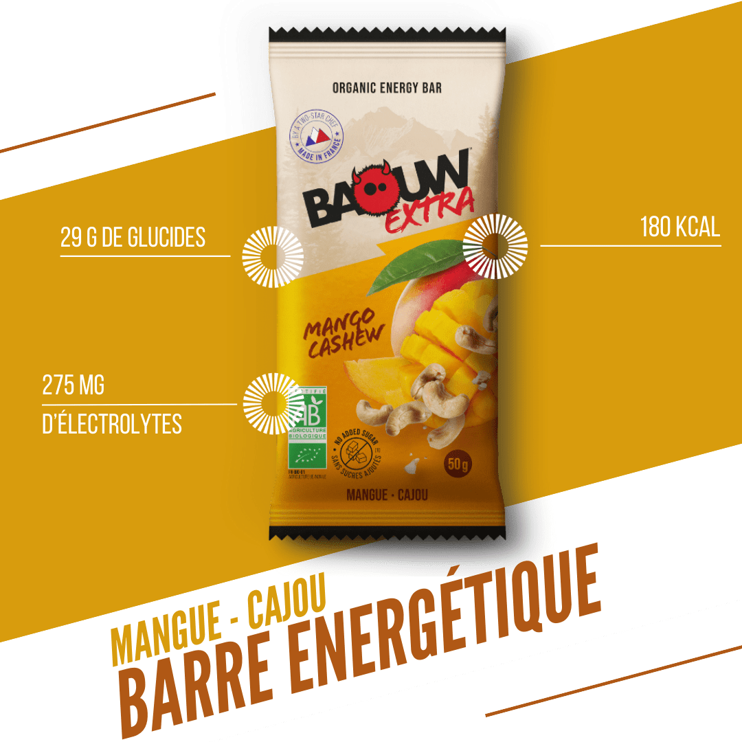 BAOUW ORGANIC EXTRA Mango Cashew Energiereep (50g)
