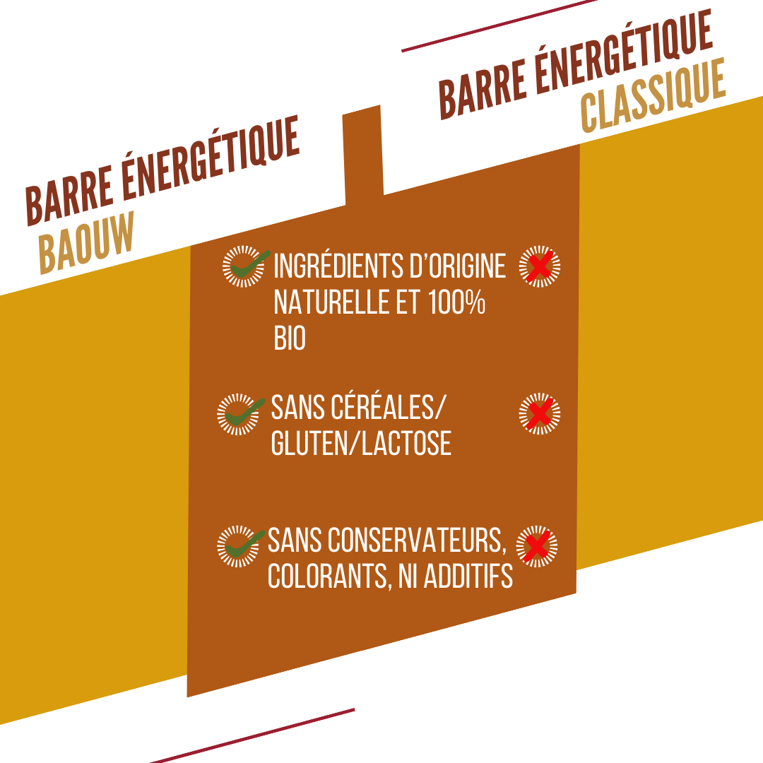 BAOUW ORGANIC EXTRA Mango Cashew Energiereep (50g)