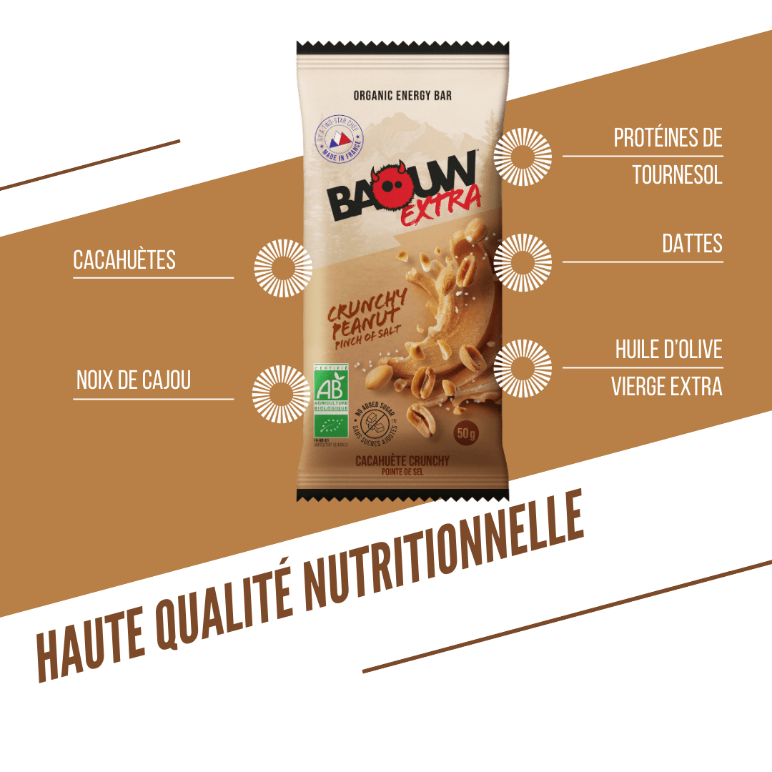BAOUW ORGANIC EXTRA Crunchy Pinda Energiereep (50g)