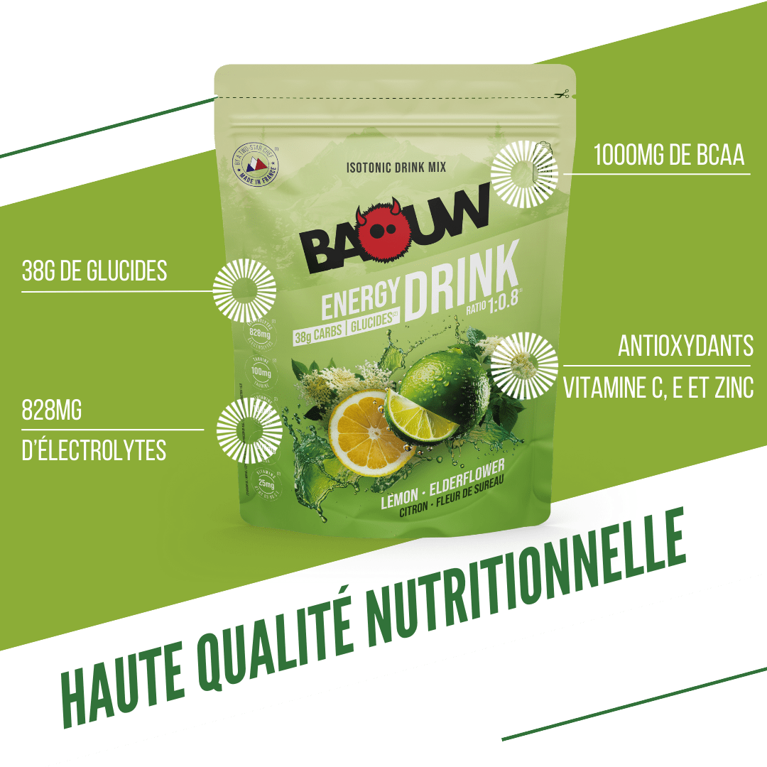 BAOUW ISOTONIC Energiedrank (585g) Citroen Vlierbloesem