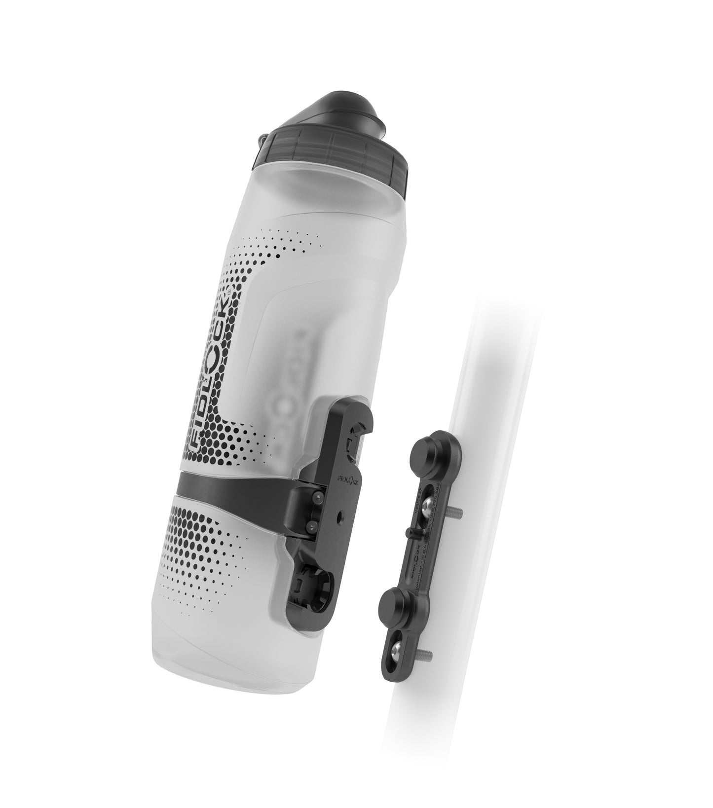 Fles- en bidonhouderset FIDLOCK TWIST BIKE BASE 800 ml Transparant