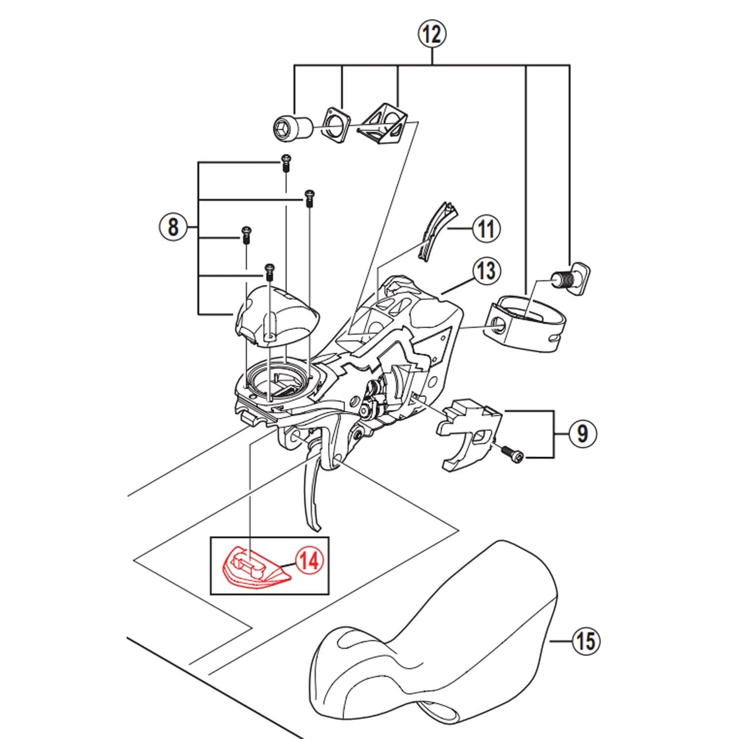 Cale de RΓ©glage de Garde 5 mm pour Levier Droit SHIMANO ULTEGRA ST-6700 #Y6SC76000