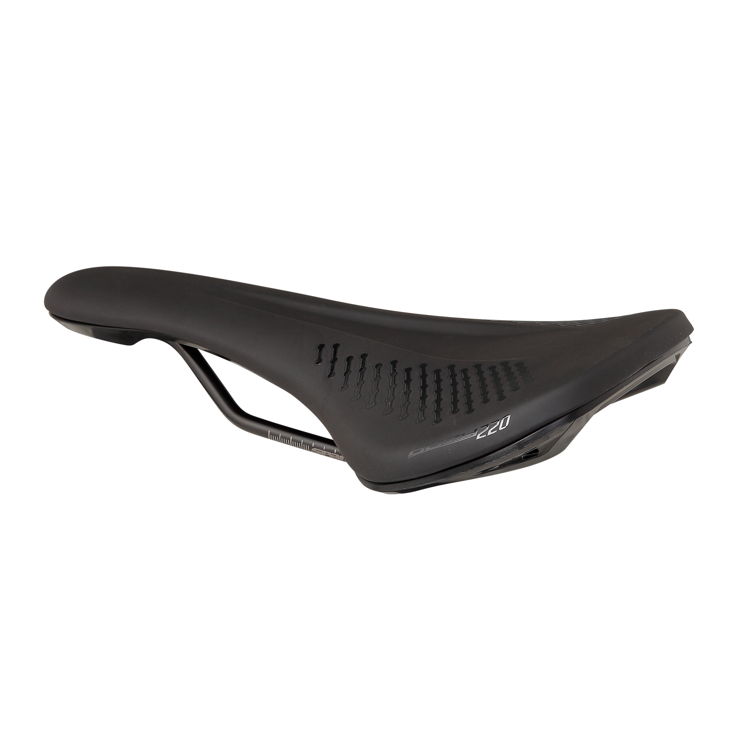 SPANK OOZY 220 144mm Zadel CrN/Ti Rails Zwart