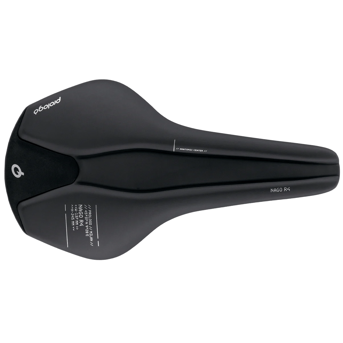 PROLOGO NAGO R4 Zadel Tirox Rails breedte 137mm Zwart
