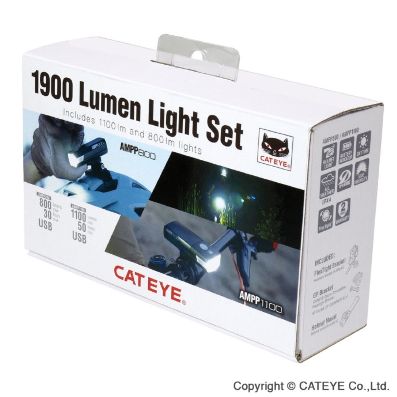 Voorverlichting CATEYE COMBO AMPP1100 en AMPP800 Hoofdtelefoon