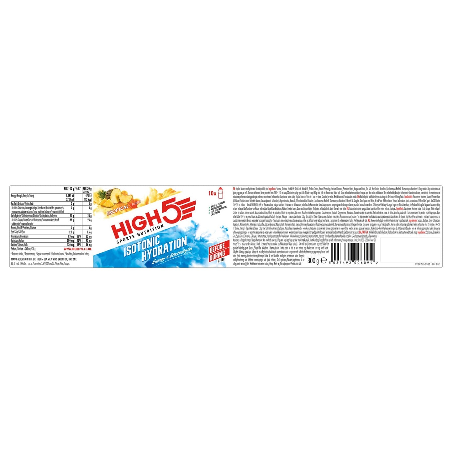 High5 ISOTONIC Energiedrank (300g) Tropisch