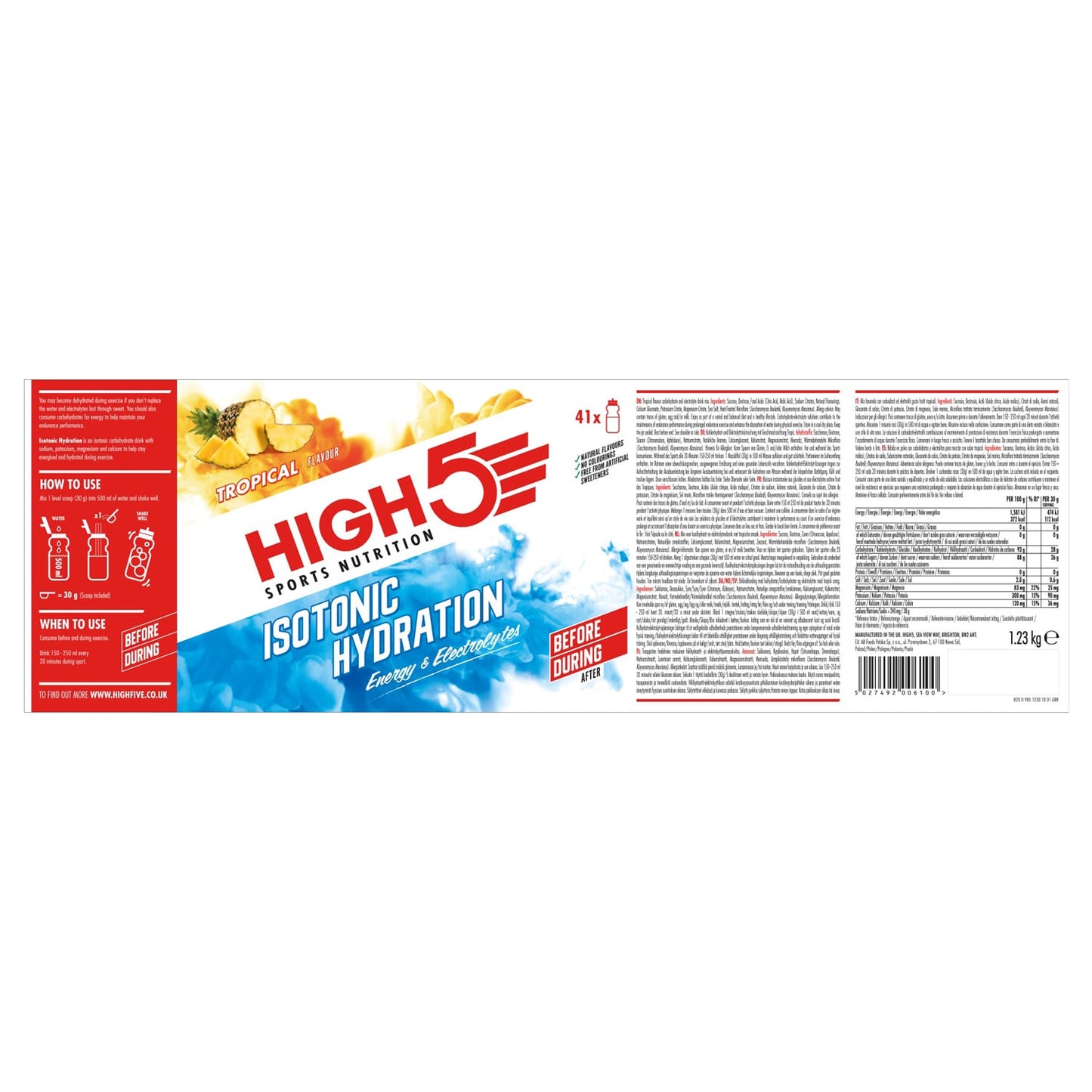 Energiedrank High5 ISOTONIC (1,23g) Tropical