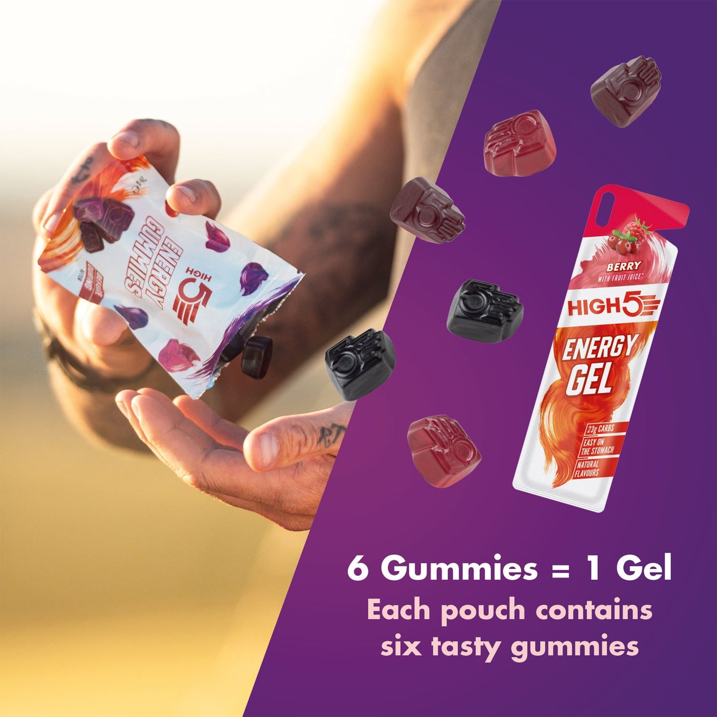 High5 ENERGY GUMMIES (26g) Rode vruchten