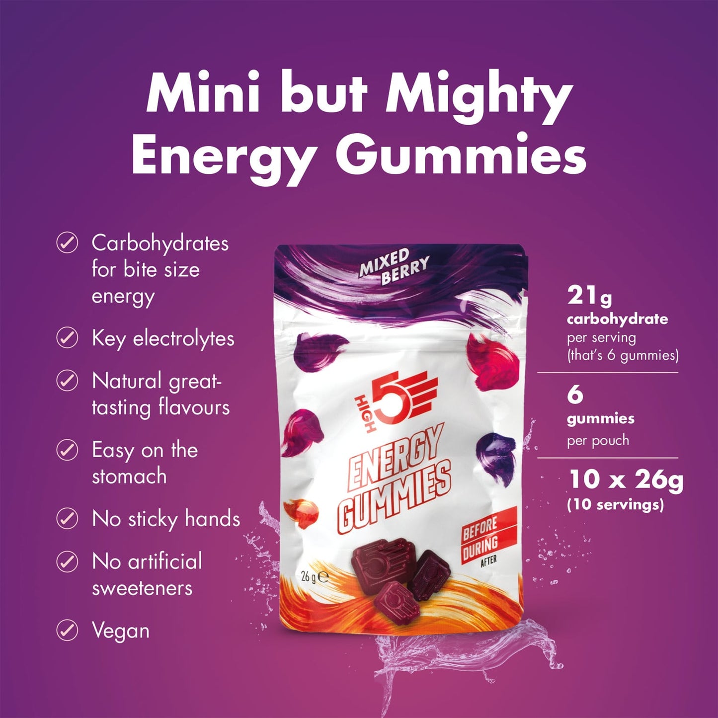 High5 ENERGY GUMMIES (26g) Rode vruchten