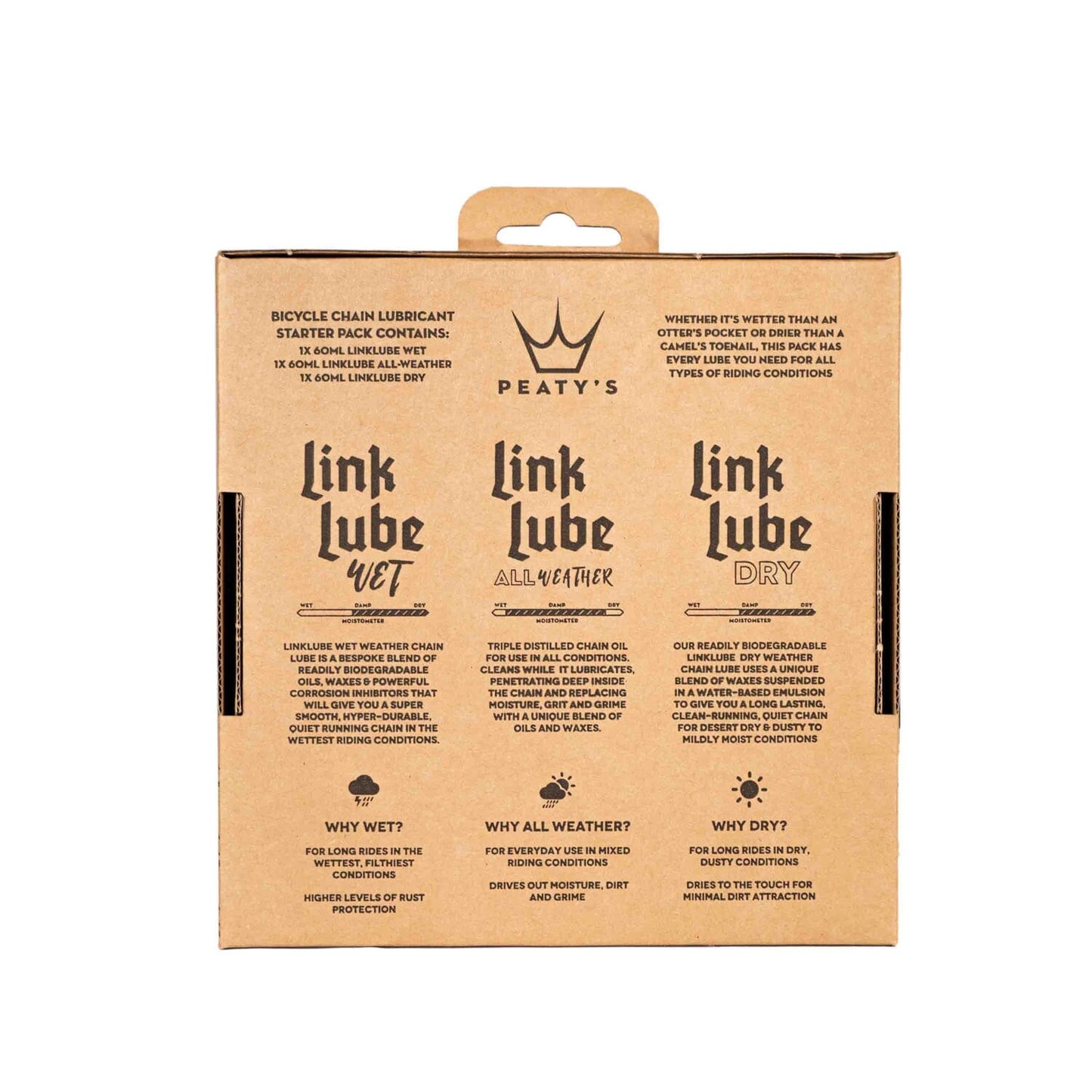 PEATY'S LINKLUBE ALL SEASONS Alle Condities Smeermiddelen Pack ( 3 x 60 ml)