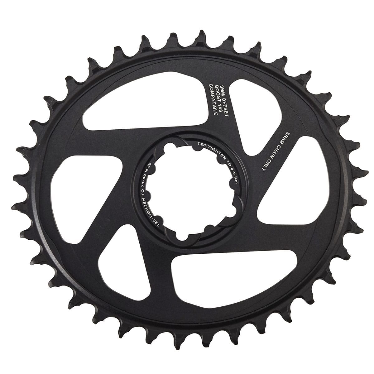 SRAM OVAL X-SYNC2 EAGLE BOOST Direct Mount Offset 3mm Alu Mono Kettingblad Zwart