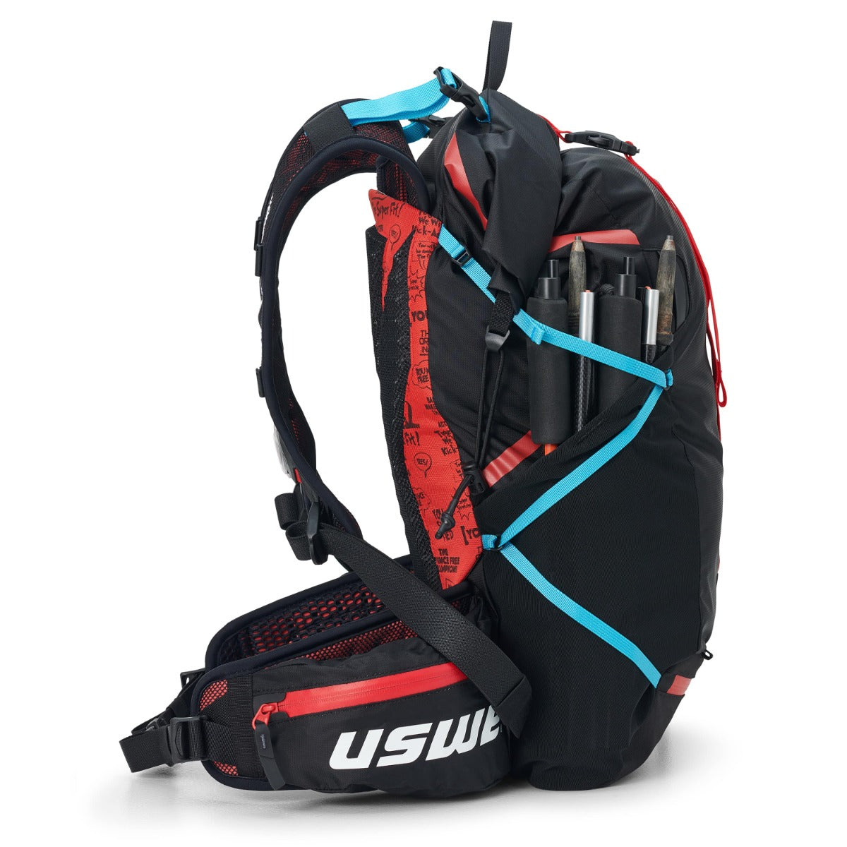 USWE HAJKER 30 L rugzak Zwart/Rood