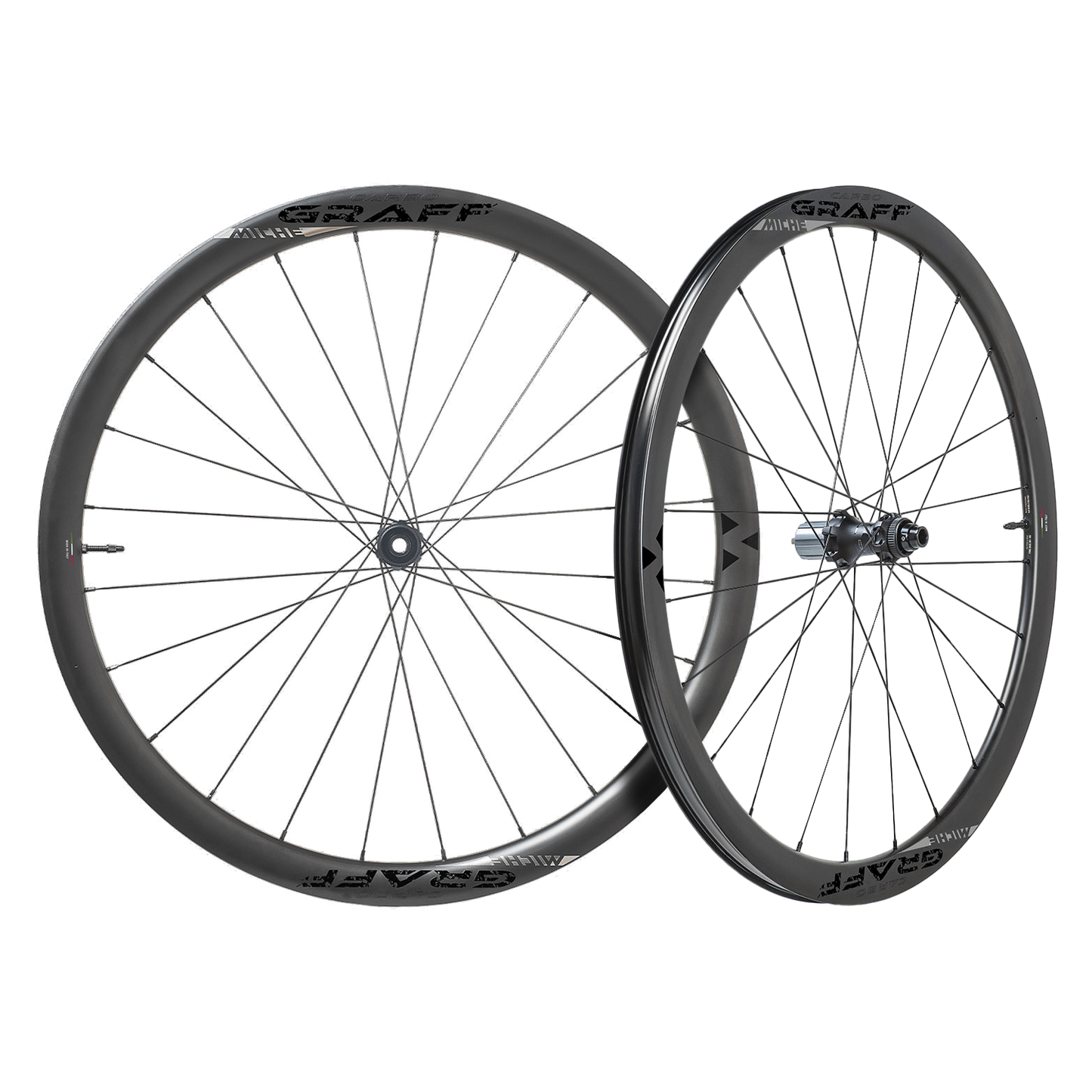 Paar MICHE CARBO GRAFF EVO DISC Tubeless Ready wielen (Center Lock)