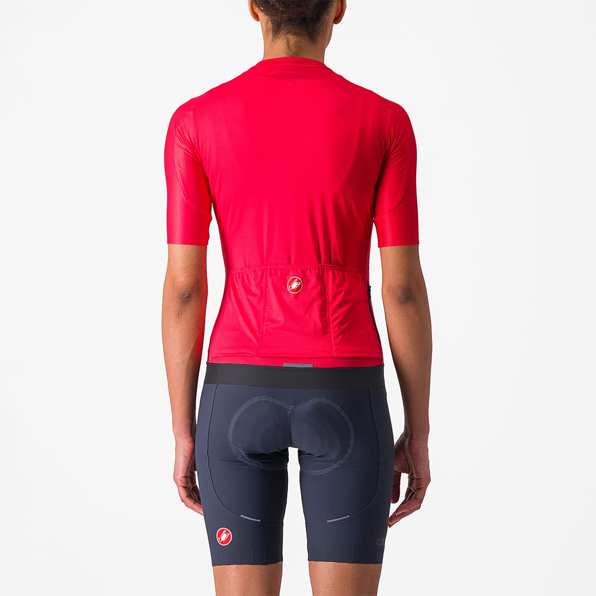 CASTELLI ESPRESSO Damestrui met korte mouwen en hibiscusblaadjes