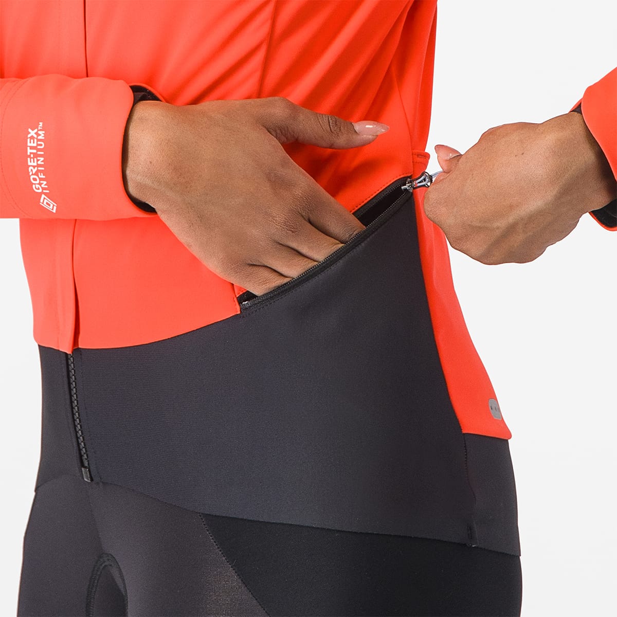 Dames Jas CASTELLI ALPHA DOPPIO ROS Koraal/Zwart