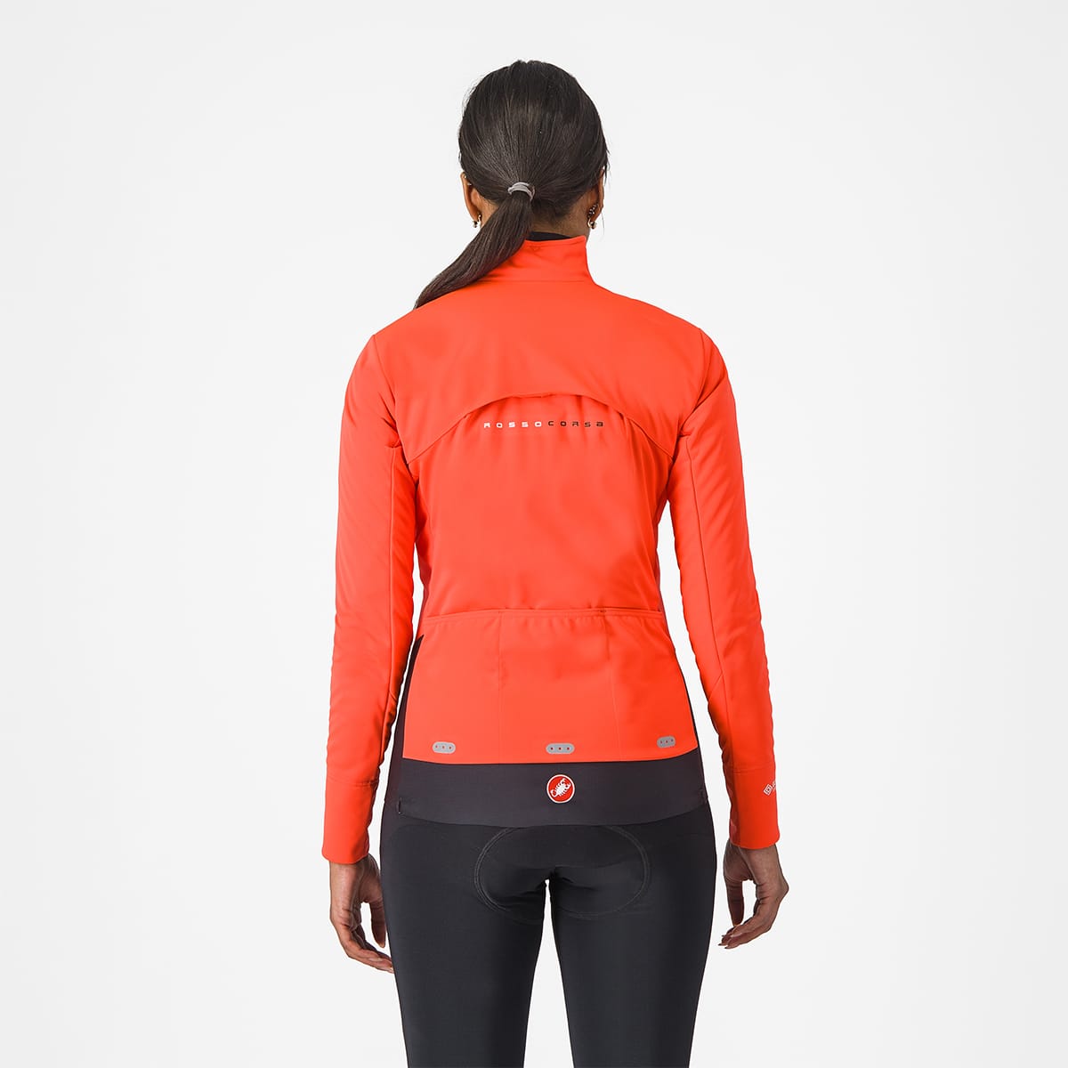 Dames Jas CASTELLI ALPHA DOPPIO ROS Koraal/Zwart