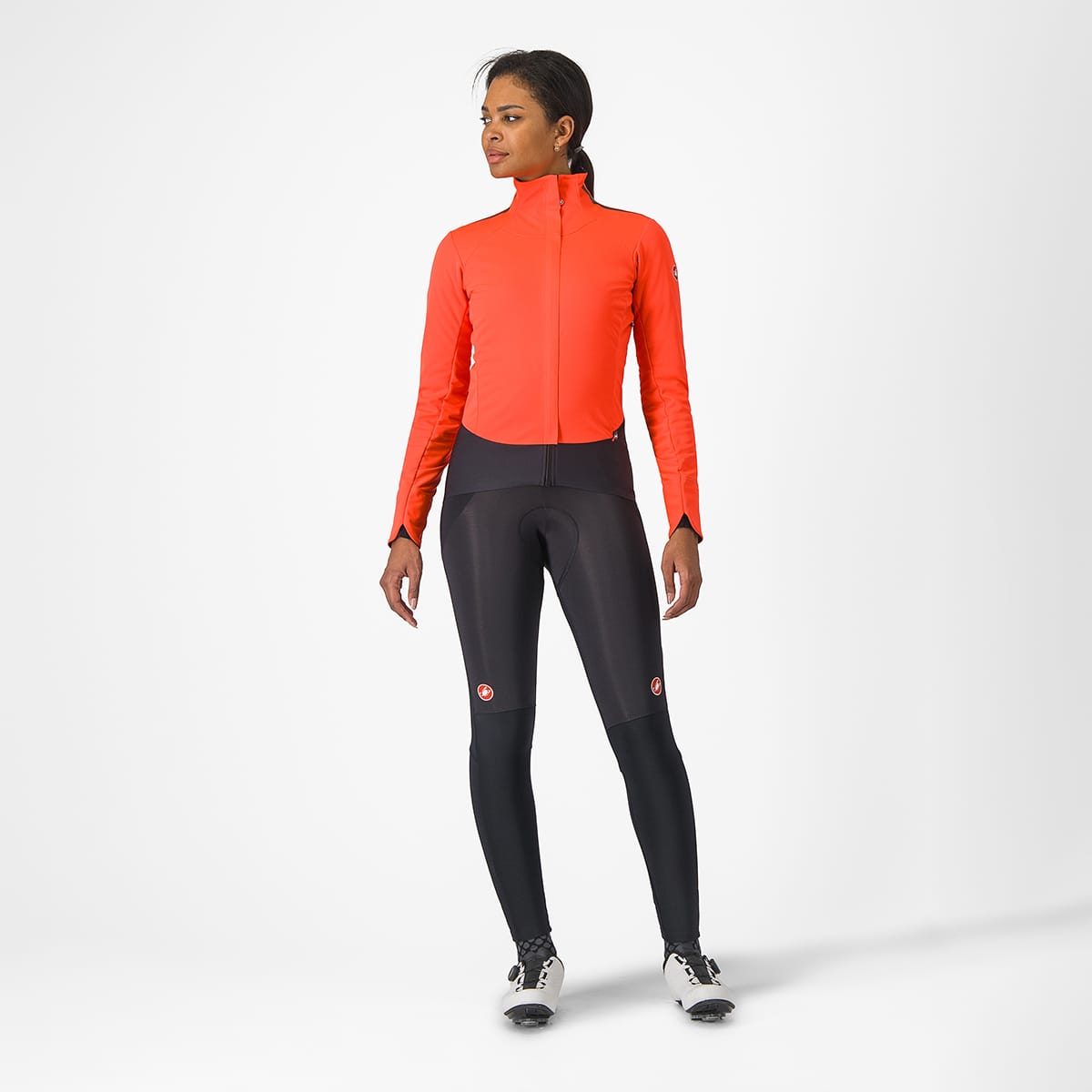 Dames Jas CASTELLI ALPHA DOPPIO ROS Koraal/Zwart