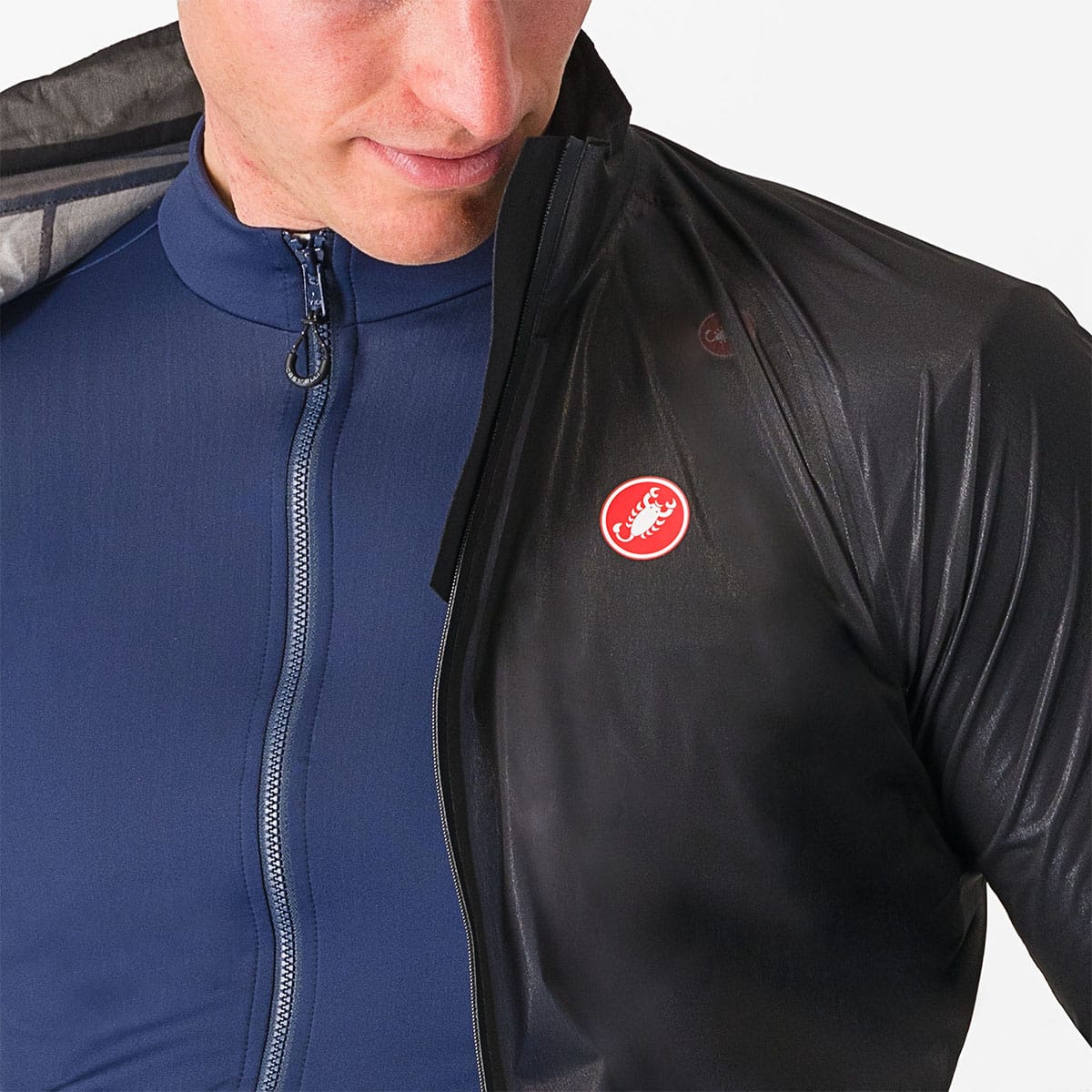 CASTELLI SQUALL SHELL Jas Zwart/Grijs