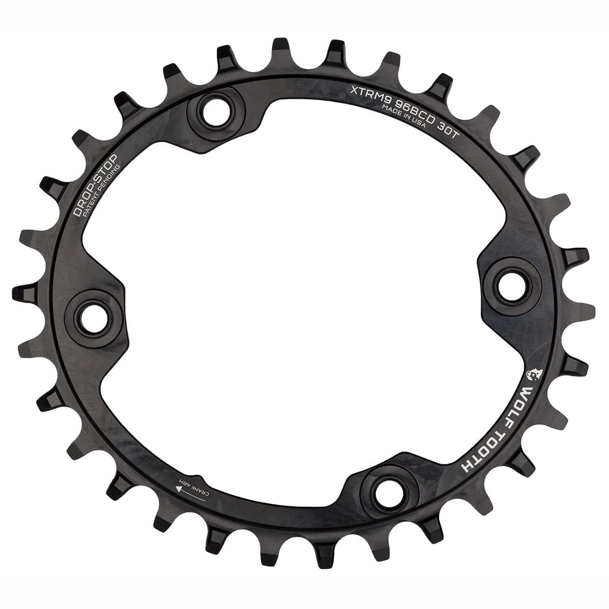 WOLF TOOTH ELLIPTICAL 96 BCD 11V Shimano XTR M9000/9020 4 Gaats 96mm Zwart Kettingblad