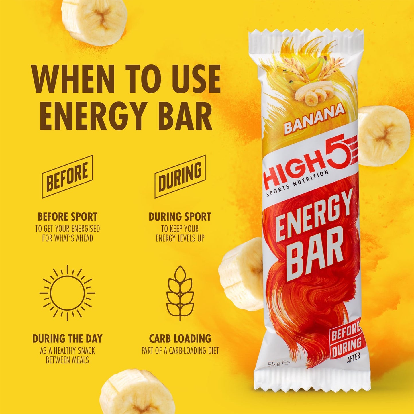 HIGH5 ENERGY BAR (55g) Banaan