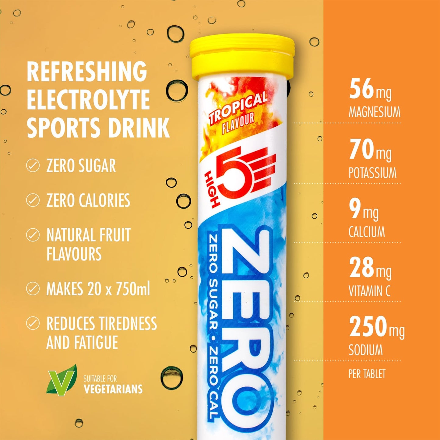 High5 ZERO elektrolytenhydratatie (20 tabletten) Tropical