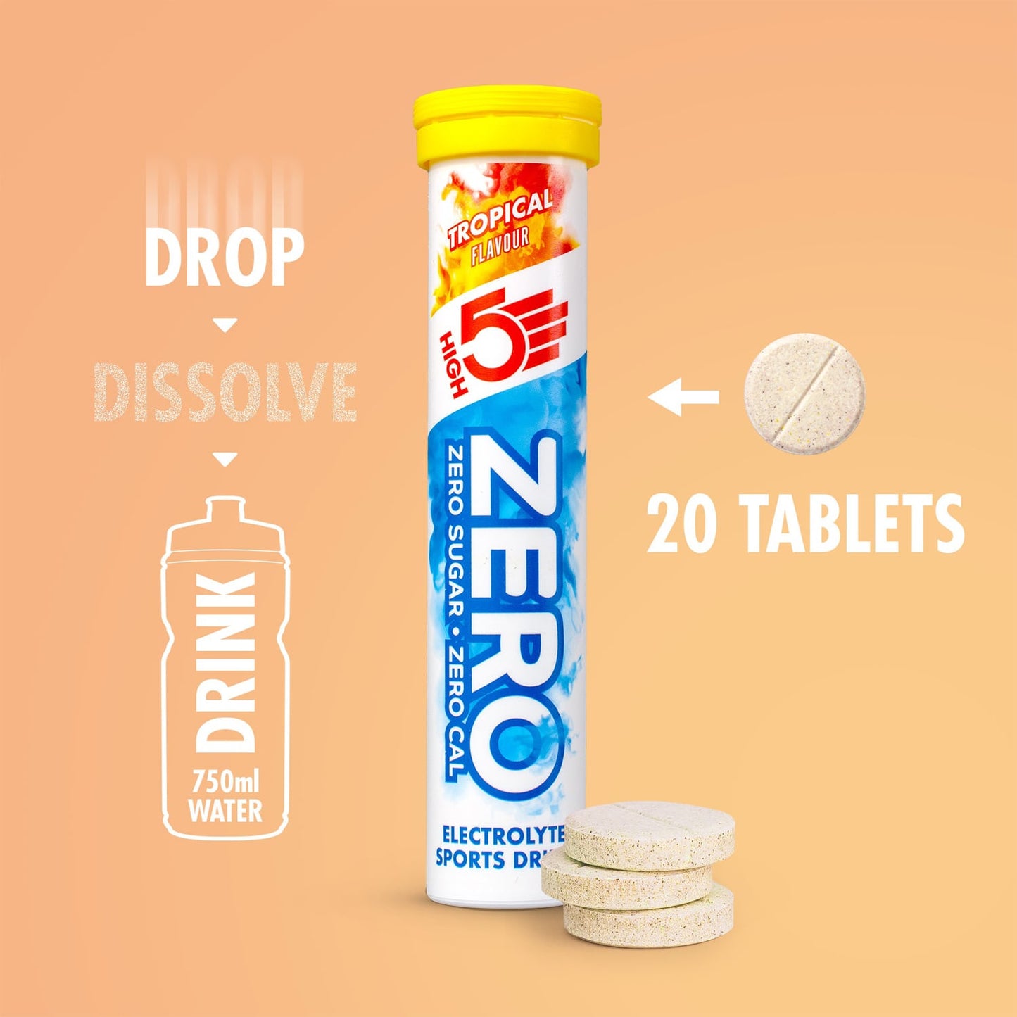 High5 ZERO elektrolytenhydratatie (20 tabletten) Tropical