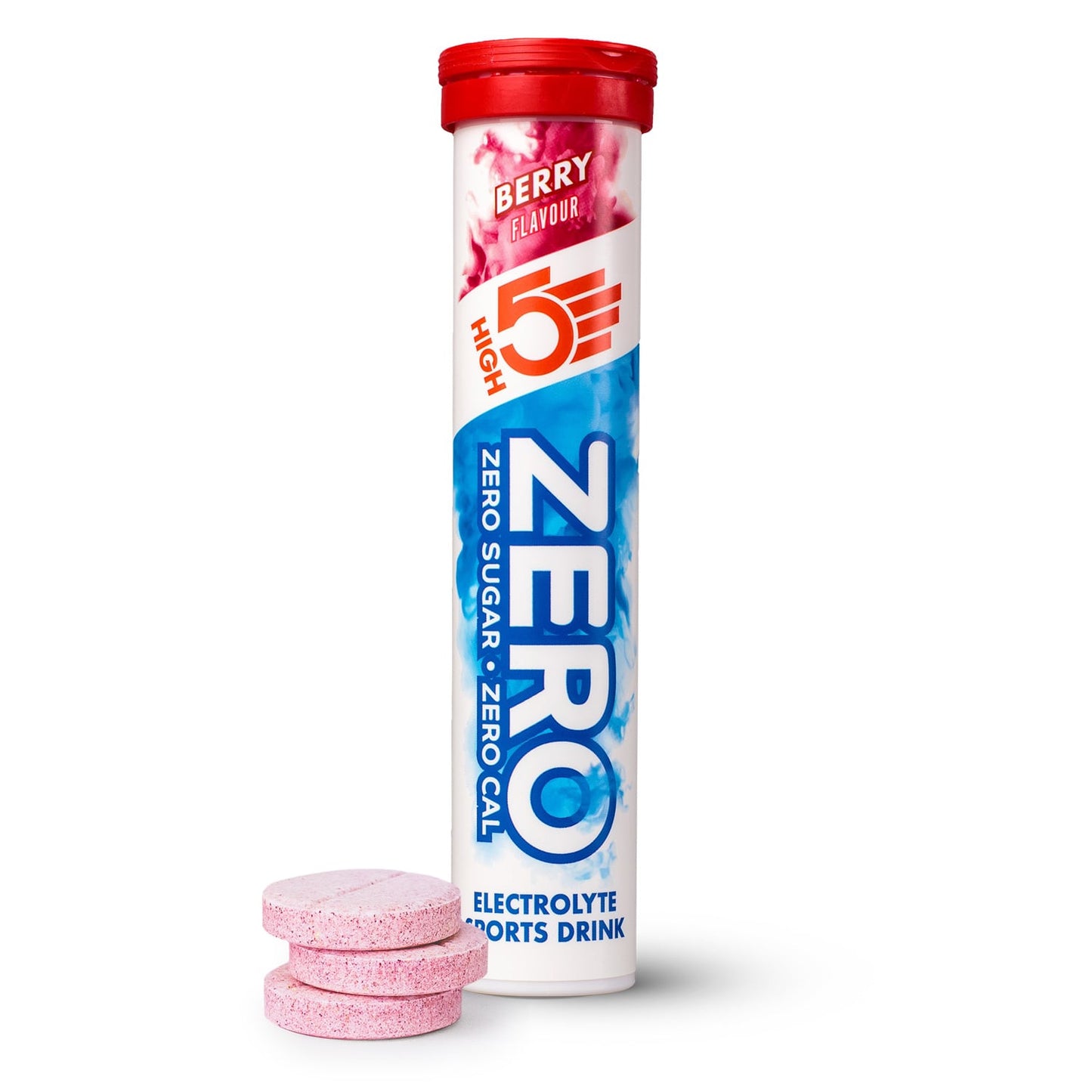 Hydraterende elektrolyten tabletten High5 ZERO (x20) Fruit Rood