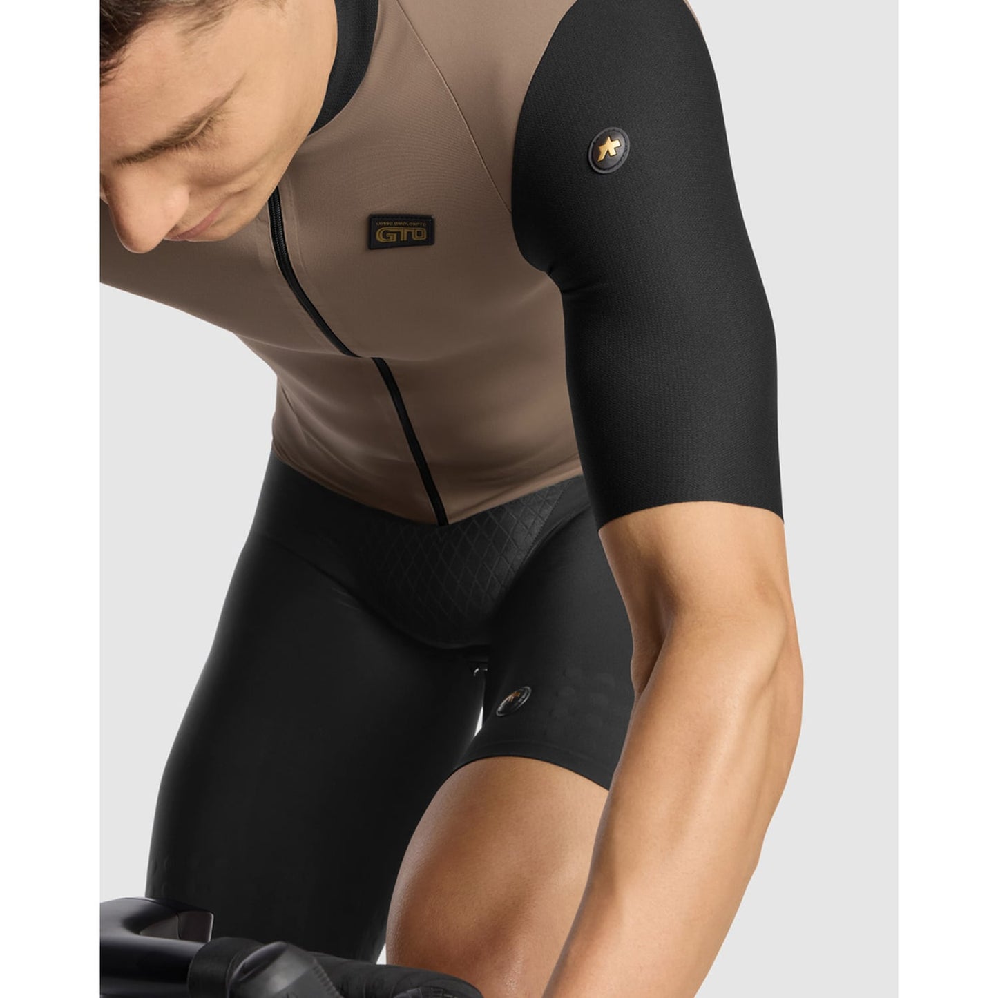 ASSOS EQUIPE RS S11 Korte Mouw Trui Zwart/Beige