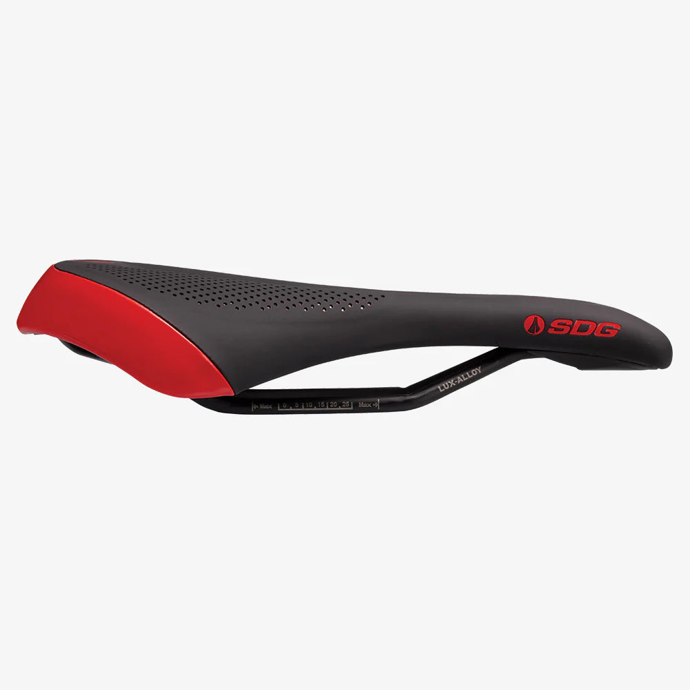 SDG ALLURE V2 Dameszadel Lux-Alloy Rails Zwart/Rood