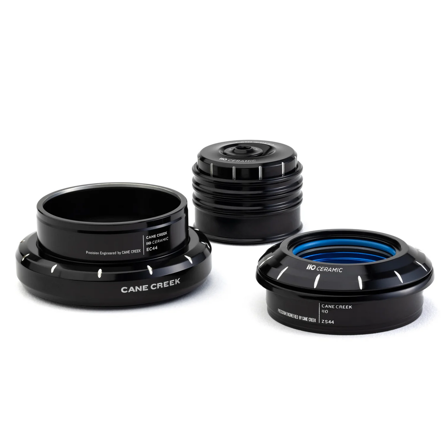 Balhoofd CANE CREEK 110 Ceramic Tapered , 1 1/8"-1.5", ZS44/28.6/H8 | EC44/40/H12, zwart/zilver