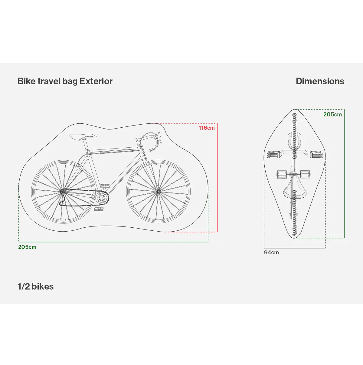 Beschermhoes voor fietsdrager BUDS CAR BIKE RACK AND RAIN COVER 1/2 Bikes
