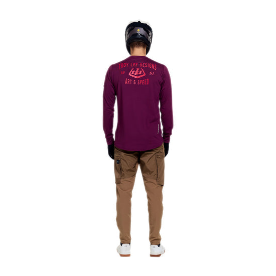 TROY LEE DESIGNS RUCKUS RIDE LOCKDOWN Lange Mouw Jersey Sangria