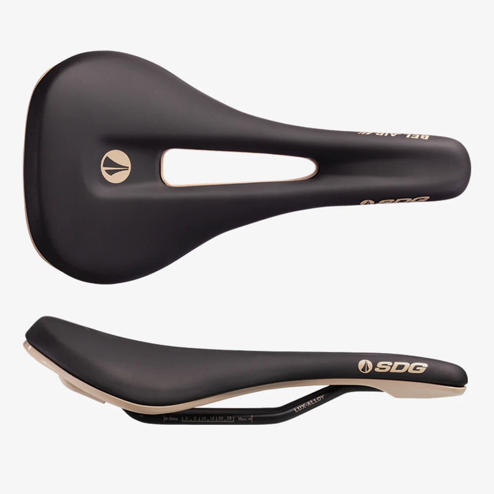SDG BEL-AIR V3 OVERLAND Rails Lux-Alloy zadel Zwart/Beige