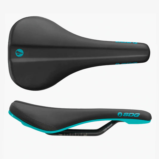 SDG BEL-AIR V3 Rails Lux Gelegerd Zadel Zwart/Turquoise