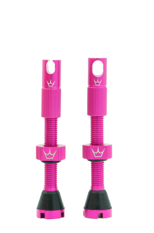 PEATY'S x Chris King MK2 Presta 60 mm Tubeless ventielen (x2) Roze