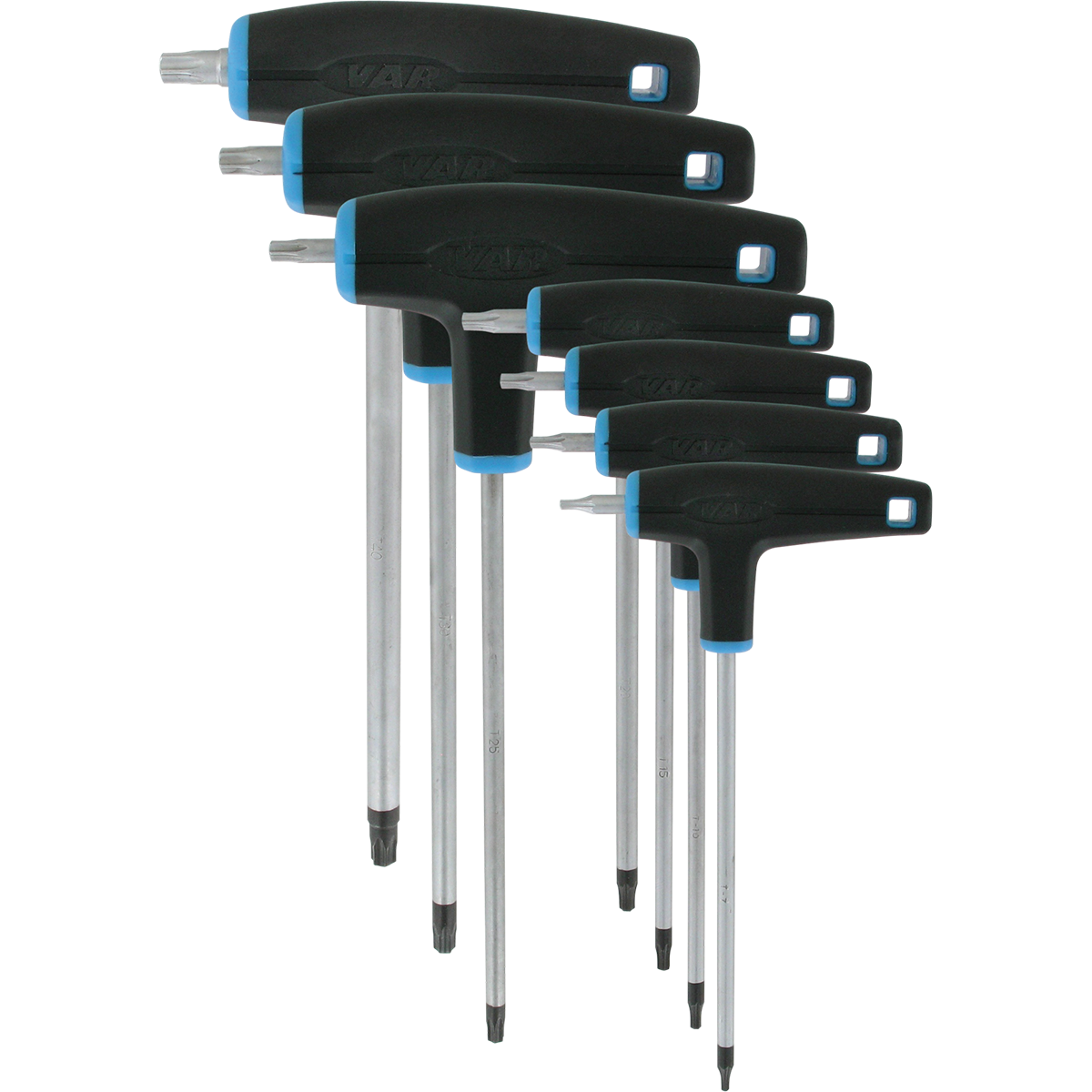 Set van 7 VAR CL-18200-07/40 Torx T-sleutels