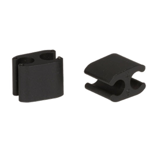 Set van 10 ELVEDES Kabelklemmen Duo Zwart 4,1mm/5mm Plastic