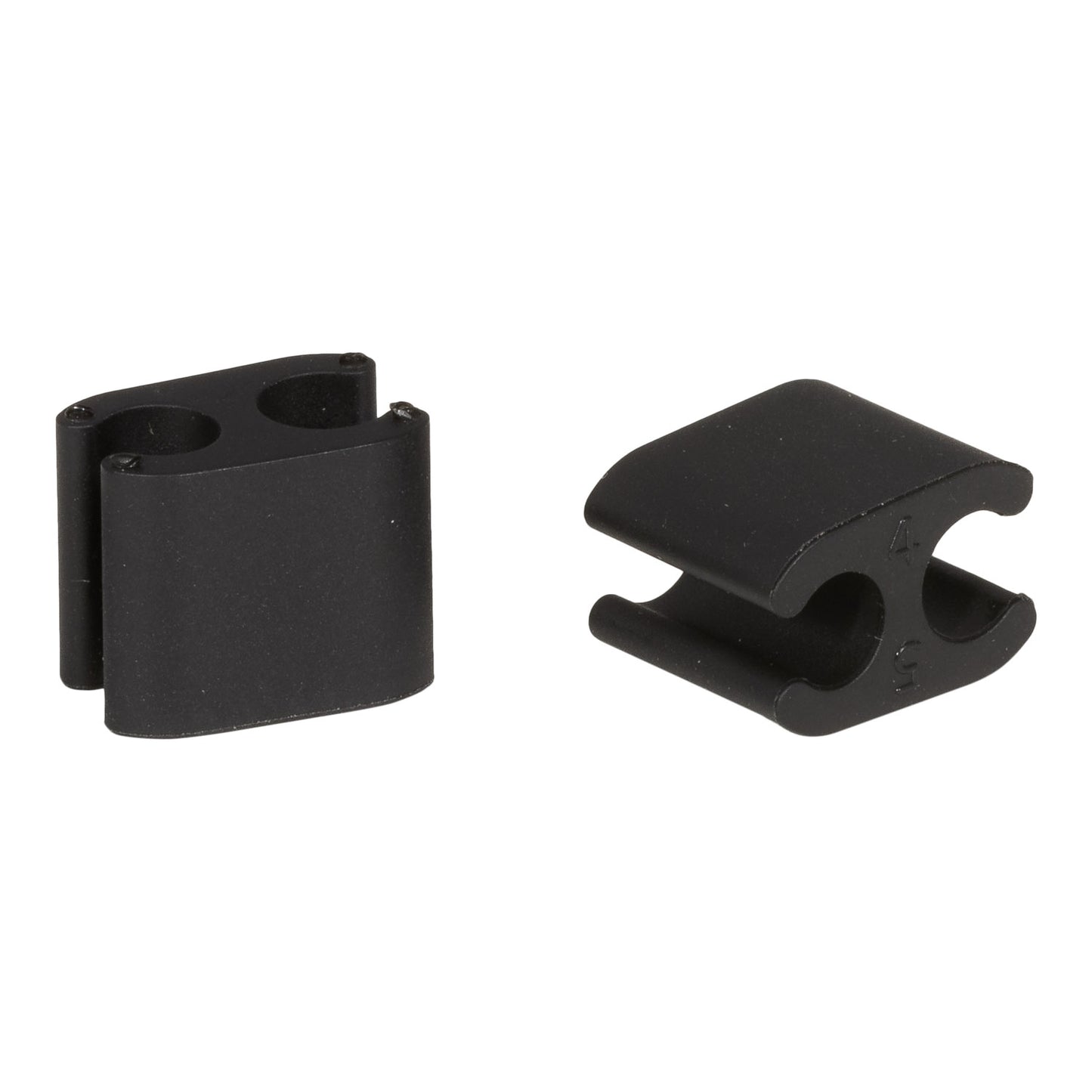 Set van 10 ELVEDES Clips Duo Zwart 5mm/5mm Plastic Kabels